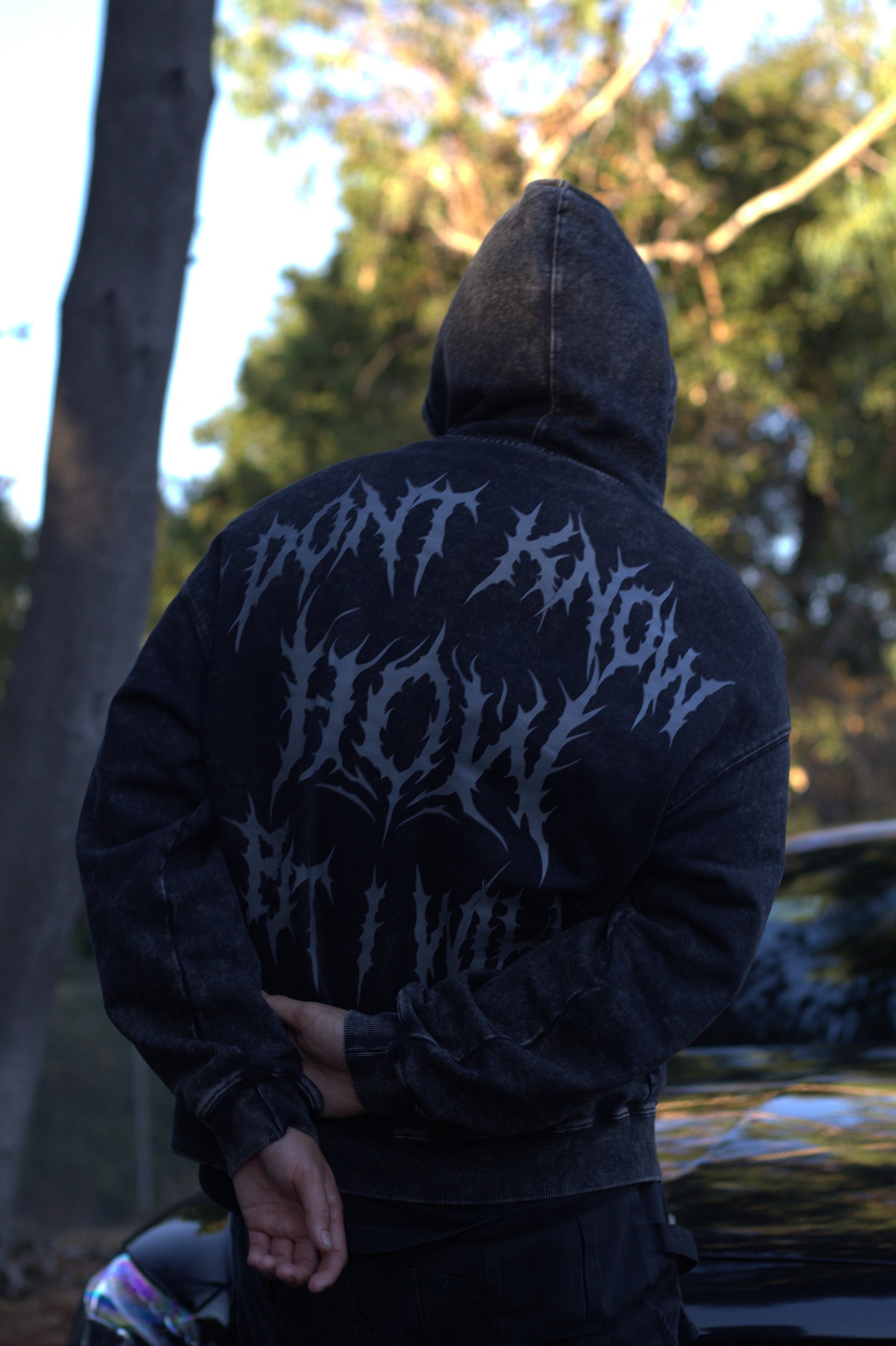 V1.0 HOW HOODIE (Acid Wash) "IDK HOW BUT I WILL" (PRESALE)