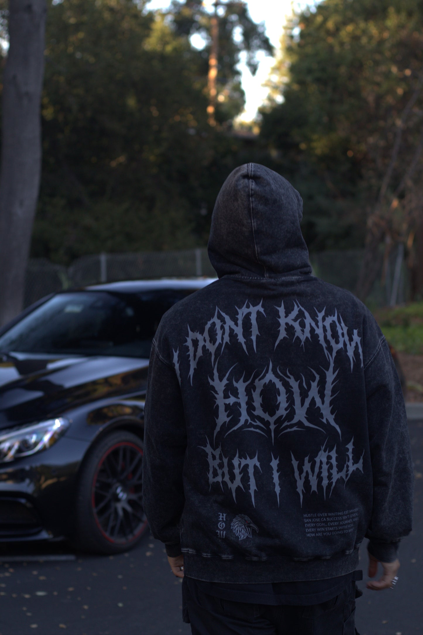 V1.0 HOW HOODIE (Acid Wash) "IDK HOW BUT I WILL" (PRESALE)