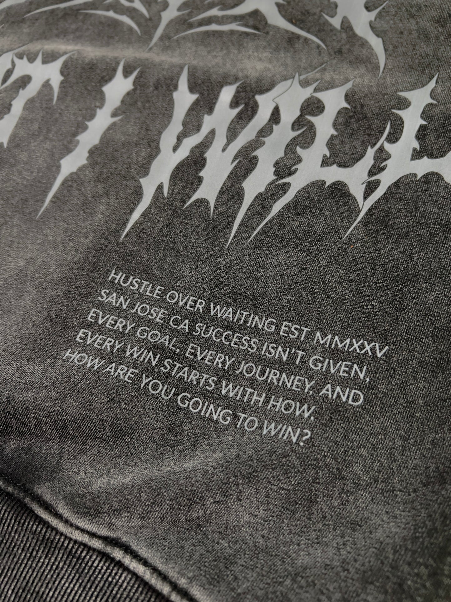 V2.0 HOW OVERSIDED FLEECE HOODIE (Washed Black) "IDK HOW BUT I WILL"  (PRESALE)